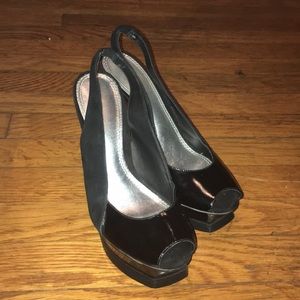 bebe black sling black